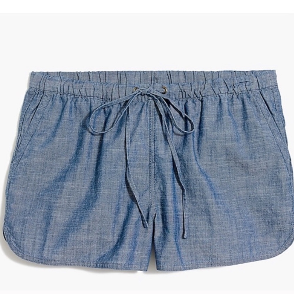 J. Crew 3” chambray draw-string shorts